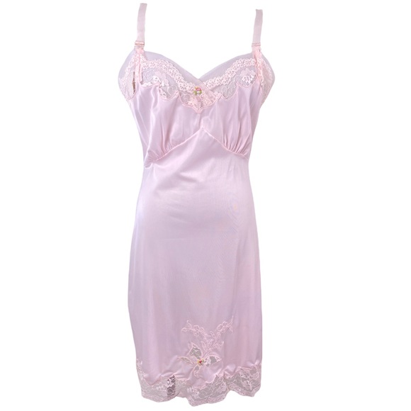 60’s Aristocraft Deadstock Mesh & Satin Slip Dress - Picture 2 of 8